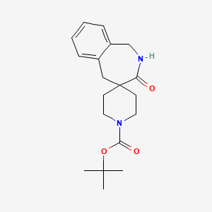 molecular formula C19H26N2O3 B1528042 tert-Butyl 3-oxo-1,2,3,5-tetrahydrospiro[benzo-[c]azepine-4,4'-piperidine]-1'-carboxylate CAS No. 1160247-91-5