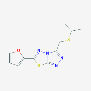 6-(2-Furyl)-3-[(isopropylsulfanyl)methyl][1,2,4]triazolo[3,4-b][1,3,4]thiadiazole