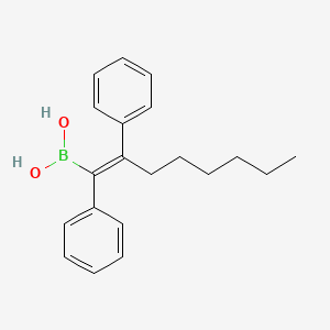 (E)-(1,2-Diphenyloct-1-en-1-yl)boronic acid