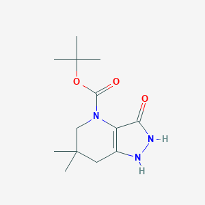 molecular formula C13H21N3O3 B1528056 叔丁基 3-羟基-6,6-二甲基-6,7-二氢-1H-吡唑并[4,3-b]吡啶-4(5H)-羧酸酯 CAS No. 1251000-23-3