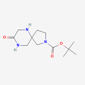 molecular formula C12H21N3O3 B1528071 Tert-butyl 8-oxo-2,6,9-triazaspiro[4.5]decane-2-carboxylate CAS No. 1160247-09-5