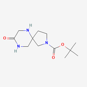 molecular formula C12H21N3O3 B1528071 叔丁酯 8-氧代-2,6,9-三氮杂螺[4.5]癸烷-2-羧酸酯 CAS No. 1160247-09-5