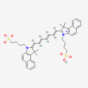 4-(2-(7-(1,1-Dimethyl-3-(4-sulfobutyl)-1H-benzo[e]indol-2(3H)-ylidene)hepta-1,3,5-trien-1-yl)-1,1-dimethyl-1H-benzo[e]indol-3-ium-3-yl)butane-1-sulfonate