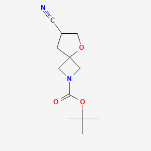 molecular formula C12H18N2O3 B1528074 Tert-butyl 7-cyano-5-oxa-2-azaspiro[3.4]octane-2-carboxylate CAS No. 1330763-36-4