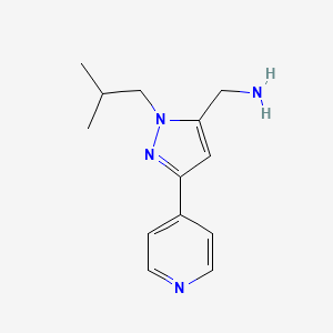 (1-isobutyl-3-(pyridin-4-yl)-1H-pyrazol-5-yl)methanamine