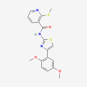 N-(4-(2,5-Dimethoxyphenyl)thiazol-2-yl)-2-(methylthio)nicotinamide