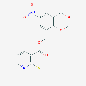 (6-Nitro-4H-benzo[d][1,3]dioxin-8-yl)methyl 2-(methylthio)nicotinate