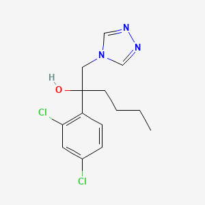 molecular formula C14H17Cl2N3O B15280809 alpha-Butyl-alpha-(2,4-dichlorophenyl)-4H-1,2,4-triazole-4-ethanol 