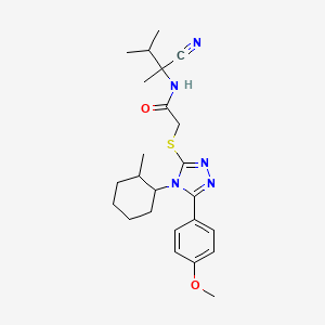 N-(1-cyano-1,2-dimethylpropyl)-2-{[5-(4-methoxyphenyl)-4-(2-methylcyclohexyl)-4H-1,2,4-triazol-3-yl]sulfanyl}acetamide