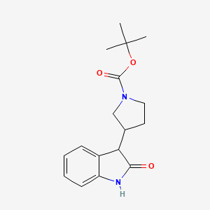 molecular formula C17H22N2O3 B1528085 tert-Butyl 3-(2-oxoindolin-3-yl)pyrrolidine-1-carboxylate CAS No. 1160248-27-0