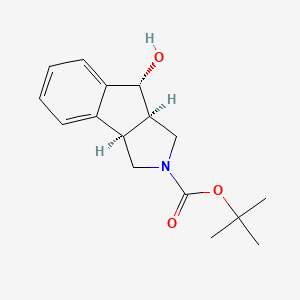 molecular formula C16H21NO3 B1528086 外消旋-(3aS,8R,8aS)-叔丁基 8-羟基-3,3a,8,8a-四氢茚满并[1,2-c]吡咯-2(1H)-羧酸酯 CAS No. 1350475-48-7