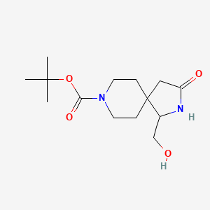 molecular formula C14H24N2O4 B1528087 Tert-butyl 1-(hydroxymethyl)-3-oxo-2,8-diazaspiro[4.5]decane-8-carboxylate CAS No. 1357353-90-2