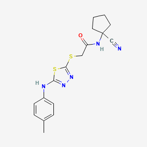 N-(1-Cyanocyclopentyl)-2-((5-(p-tolylamino)-1,3,4-thiadiazol-2-yl)thio)acetamide