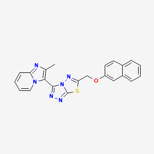 2-Methyl-3-{6-[(naphthalen-2-yloxy)methyl][1,2,4]triazolo[3,4-b][1,3,4]thiadiazol-3-yl}imidazo[1,2-a]pyridine