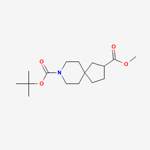 molecular formula C16H27NO4 B1528092 8-Tert-butyl 2-methyl 8-azaspiro[4.5]decane-2,8-dicarboxylate CAS No. 1391732-45-8