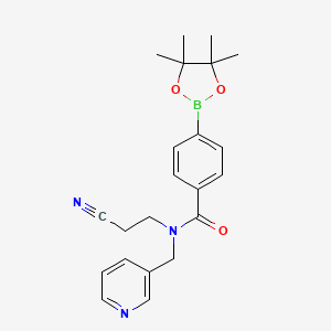 N-(2-Cyanoethyl)-N-[(pyridin-3-yl)methyl]-4-(4,4,5,5-tetramethyl-1,3,2-dioxaborolan-2-yl)benzamide