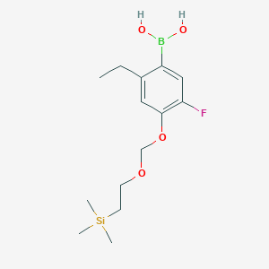 (2-Ethyl-5-fluoro-4-((2-(trimethylsilyl)ethoxy)methoxy)phenyl)boronic acid