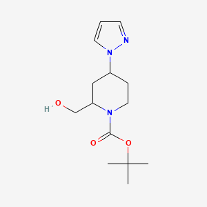 tert-butyl 2-(hydroxymethyl)-4-(1H-pyrazol-1-yl)piperidine-1-carboxylate