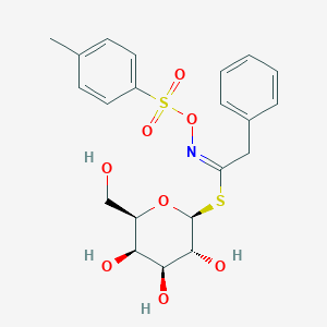 (2S,3R,4S,5R,6R)-3,4,5-Trihydroxy-6-(hydroxymethyl)tetrahydro-2H-pyran-2-yl (E)-2-phenyl-N-(tosyloxy)ethanimidothioate