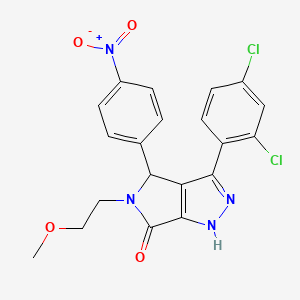 3-(2,4-dichlorophenyl)-5-(2-methoxyethyl)-4-(4-nitrophenyl)-4,5-dihydropyrrolo[3,4-c]pyrazol-6(1H)-one