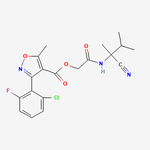 2-((2-Cyano-3-methylbutan-2-yl)amino)-2-oxoethyl 3-(2-chloro-6-fluorophenyl)-5-methylisoxazole-4-carboxylate