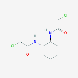 molecular formula C₁₀H₁₆Cl₂N₂O₂ B015281 (+/-)-trans-1,2-Bis(chloroacetamido)cyclohexane CAS No. 150576-46-8