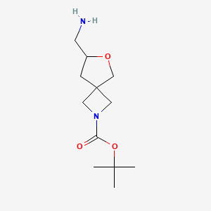 molecular formula C12H22N2O3 B1528100 tert-Butyl 7-(aminomethyl)-6-oxa-2-azaspiro[3.4]octane-2-carboxylate CAS No. 1251002-26-2