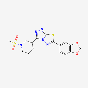 6-(1,3-Benzodioxol-5-yl)-3-[1-(methylsulfonyl)-3-piperidinyl][1,2,4]triazolo[3,4-b][1,3,4]thiadiazole