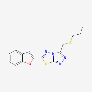 6-(1-Benzofuran-2-yl)-3-[(propylsulfanyl)methyl][1,2,4]triazolo[3,4-b][1,3,4]thiadiazole