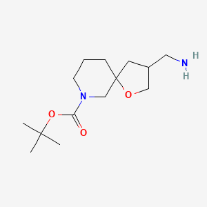 molecular formula C14H26N2O3 B1528103 Tert-butyl 3-(aminomethyl)-1-oxa-7-azaspiro[4.5]decane-7-carboxylate CAS No. 1160247-18-6