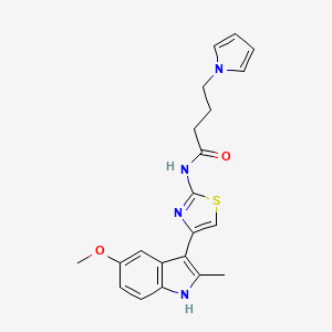 N-[4-(5-methoxy-2-methyl-1H-indol-3-yl)-1,3-thiazol-2-yl]-4-(1H-pyrrol-1-yl)butanamide