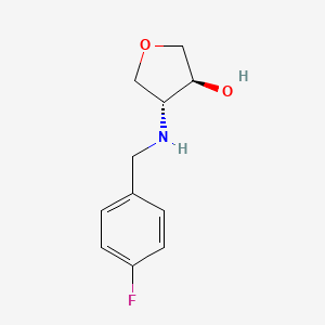 (3S,4R)-4-((4-Fluorobenzyl)amino)tetrahydrofuran-3-ol