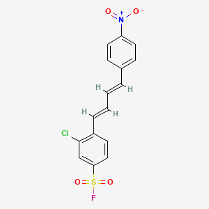 3-Chloro-4-(4-(4-nitrophenyl)buta-1,3-dien-1-yl)benzene-1-sulfonyl fluoride