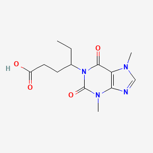 4-(3,7-Dimethyl-2,6-dioxo-2,3,6,7-tetrahydro-1H-purin-1-yl)hexanoic acid