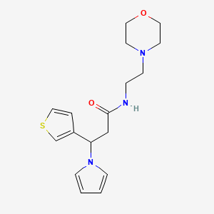 N-[2-(morpholin-4-yl)ethyl]-3-(1H-pyrrol-1-yl)-3-(thiophen-3-yl)propanamide