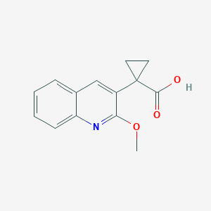 molecular formula C14H13NO3 B15281116 1-(2-Methoxyquinolin-3-yl)cyclopropanecarboxylic acid 