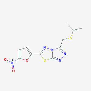 3-[(Isopropylsulfanyl)methyl]-6-(5-nitro-2-furyl)[1,2,4]triazolo[3,4-b][1,3,4]thiadiazole