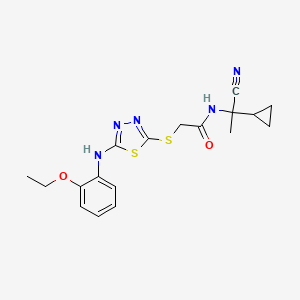 N-(1-Cyano-1-cyclopropylethyl)-2-((5-((2-ethoxyphenyl)amino)-1,3,4-thiadiazol-2-yl)thio)acetamide