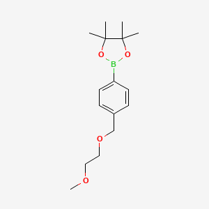 molecular formula C16H25BO4 B1528116 2-(4-((2-甲氧基乙氧基)甲基)苯基)-4,4,5,5-四甲基-1,3,2-二恶杂硼环丁烷 CAS No. 1580442-16-5