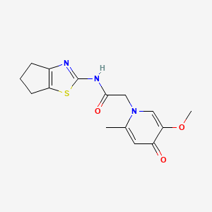 N-(5,6-dihydro-4H-cyclopenta[d][1,3]thiazol-2-yl)-2-(5-methoxy-2-methyl-4-oxopyridin-1(4H)-yl)acetamide