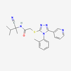 N-(1-cyano-1,2-dimethylpropyl)-2-{[4-(2-methylphenyl)-5-(pyridin-3-yl)-4H-1,2,4-triazol-3-yl]sulfanyl}acetamide