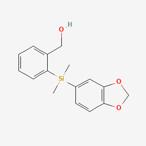 molecular formula C16H18O3Si B1528119 [2-(2H-1,3-benzodioxol-5-yldimethylsilyl)phenyl]methanol CAS No. 1244855-75-1