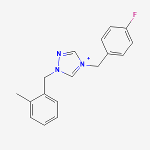 4-(4-fluorobenzyl)-1-(2-methylbenzyl)-1H-1,2,4-triazol-4-ium