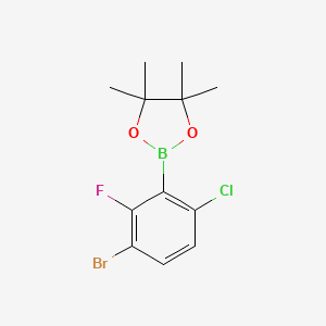 molecular formula C12H14BBrClFO2 B1528132 3-Bromo-6-Chloro-2-fluorophenylboronic acid pinacol ester CAS No. 1451391-12-0