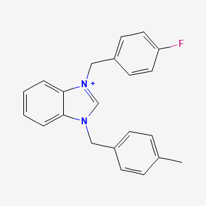 1-(4-fluorobenzyl)-3-(4-methylbenzyl)-3H-benzimidazol-1-ium