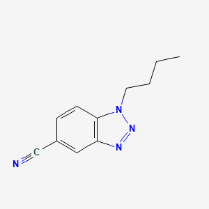 molecular formula C11H12N4 B1528150 1-Butyl-1,2,3-benzotriazole-5-carbonitrile CAS No. 1403483-83-9