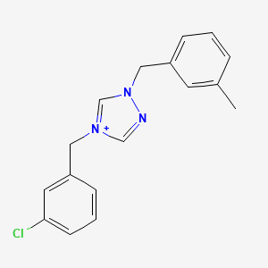 4-(3-chlorobenzyl)-1-(3-methylbenzyl)-1H-1,2,4-triazol-4-ium