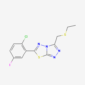 6-(2-Chloro-5-iodophenyl)-3-[(ethylsulfanyl)methyl][1,2,4]triazolo[3,4-b][1,3,4]thiadiazole