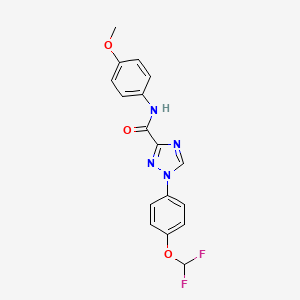 1-[4-(difluoromethoxy)phenyl]-N-(4-methoxyphenyl)-1H-1,2,4-triazole-3-carboxamide