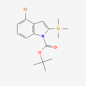 molecular formula C16H22BrNO2Si B1528156 tert-Butyl 4-bromo-2-(trimethylsilyl)-1H-indole-1-carboxylate CAS No. 1359828-81-1